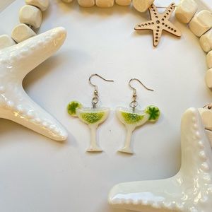 Sparkly margarita dangle earrings